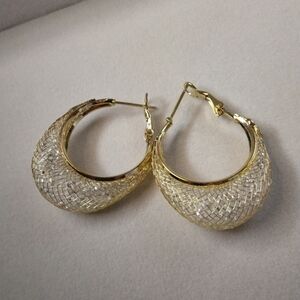 GOLD and Silver Hoop Earrings